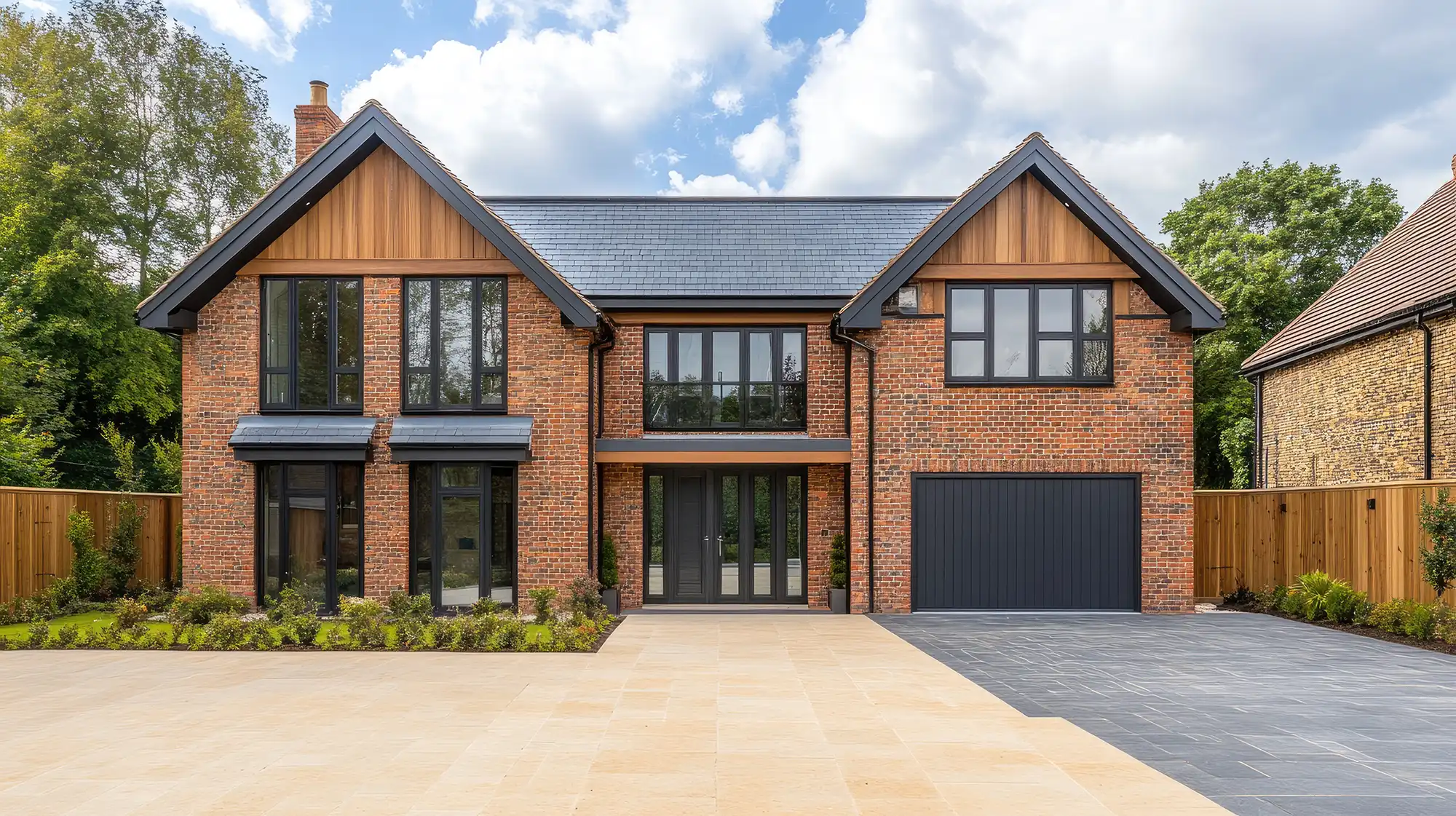 large house with double garage